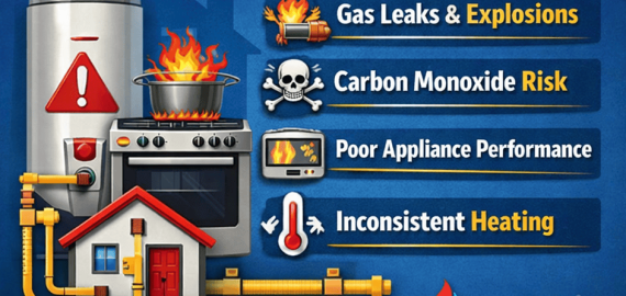 Learn why correct gas line sizing keeps appliances safe, efficient, and risk-free in your home. A small mistake can lead to big hazards.