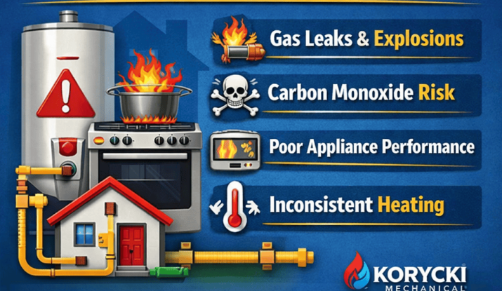 Learn why correct gas line sizing keeps appliances safe, efficient, and risk-free in your home. A small mistake can lead to big hazards.