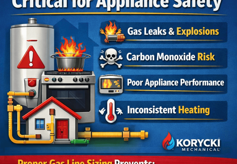 Learn why correct gas line sizing keeps appliances safe, efficient, and risk-free in your home. A small mistake can lead to big hazards.