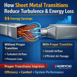 How Sheet Metal Transitions Reduce Turbulence & Energy Loss