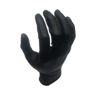 Tuff Grade TGG-120-09 TGG Disposable Nitrile Glove, L, Nitrile, Black, 9-1/2 in L, Powder-Free, 5 mil THK
