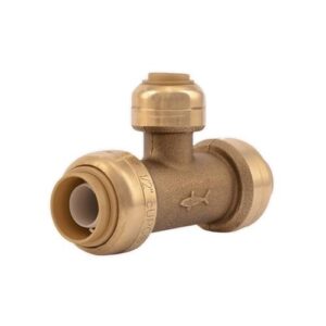Sharkbite U416LF Reducing Tee, 1 x 3/4 in Nominal, Push-Fit End Style, Import