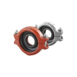 VSH Shurjoint® SJT770643PE 7706 Series Reducing Coupling, 4 x 3 in, Grooved, Ductile Iron, Painted, Orange/Red