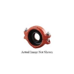 VSH Shurjoint® SJT7706325PE 7706 Series Reducing Coupling, 3 x 2-1/2 in, Grooved, Ductile Iron, Painted, Orange/Red