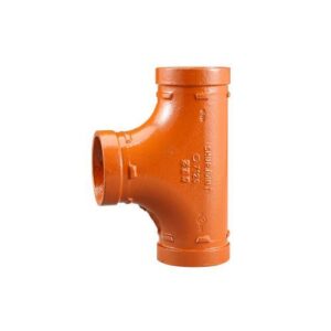 VSH Shurjoint® SJT71203P 7120 Series Tee, 3 in, Grooved, Ductile Iron, Hot Dip Galvanized, Orange