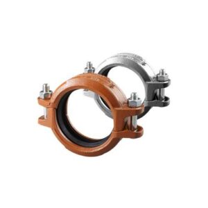 VSH Shurjoint® SJTZ072PE Rigid Coupling, 2 in Nominal, Grooved End Style, Cast Iron, Orange