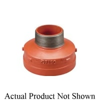 VSH Shurjoint® SJT7150M32P 7150M Series Reducing Nipple, 3 x 2 in, Grooved x MNPT, Ductile Iron, Painted, Orange