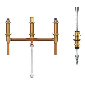 Moen 9796 Roman Tub Rough-In With Hand Shower, 1/2 in Inlet 1/2 in Outlet, 45 psi Pressure, Metal Body