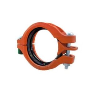 VSH Shurjoint® SJTM072PEHM Rigid Coupling, 2 in, Grooved, Cast Iron, Varnished, Orange