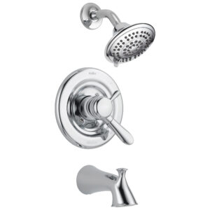 Delta® T17438 Monitor 17 Lahara Tub and Shower Trim, 1.75 gpm Shower, Polished Chrome