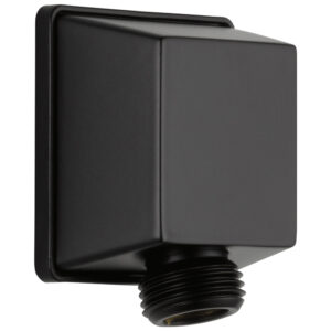 Delta® 50570-BL Square Wall Elbow for Hand Shower, 1/2 in, FNPT x NPSM, Brass, Matte Black