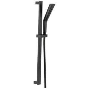 Delta® 51799-BL 3-Setting Slide Bar Hand Shower, 1.75 gpm, to 82 in L x Hose, 1/2 in NPSM Connection, Matte Black