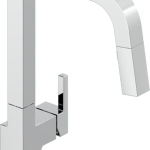 Delta® 930LF Junction Pulldown Kitchen Faucet, 1.8 gpm, Chrome, Single Handle, 1 or 3 Faucet Holes