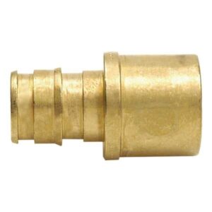 Uponor LF4515075 ProPEX® Sweat Adapter, 1/2 x 3/4 in, F1960 Cold-Expansion PEX x FSWT, Lead-Free Brass