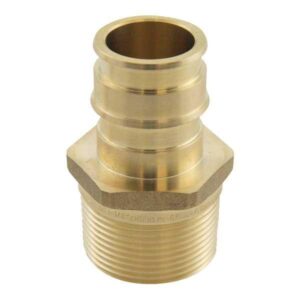 Uponor LF4521515 ProPEX® Adapter, 1-1/2 in, F1960 Cold-Expansion PEX x MNPT, Lead-Free Brass