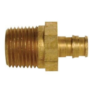 Uponor LF4527510 ProPEX® Adapter, 3/4 x 1 in, F1960 Cold-Expansion PEX x MNPT, Lead-Free Brass