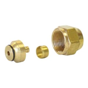 Uponor A4020625 QS-Style Compression Fitting Assembly Manifold Nut, 5/8 in, 160 psi, Brass
