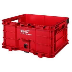 Milwaukee® 48-22-8440 Hang Or Stack Crate, 9.9 in H x 18.7 in W x 15.3 in D, Plastic, Red