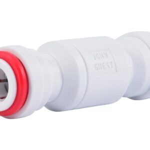 John Guest® 3/8SCV-US Check Valve, 3/8 in, Acetal Body, White/Red