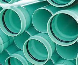 Approved Vendor 11915, PVC Pipe, SDR-35 Solid Sewer Pipe, 12 in x 14 ft, Gasketed End, Green