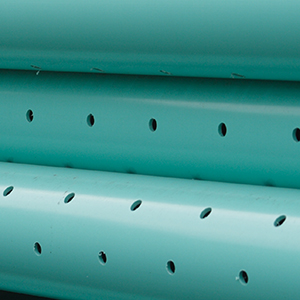 Approved Vendor 11917,PVC Pipe, SDR-35 Perforated Sewer Pipe, 4 in x 10 ft, Bell End, Green