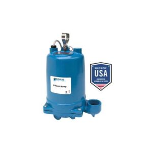 Goulds WE0311M 3885 WE Series Submersible Effluent Pump, 140 gpm Max Flow, Automatic, Up to 128 ft Max Head, 1/3 hp, 115 V, 1 Phase