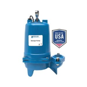 Goulds WS0511BHF WS Series Submersible Sewage Pump, 1/2 hp, 115 V, 2 in NPT Outlet, Cast Iron, 14.5 A, 1 Phase