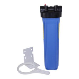 Waterite HL201LBURKIT Water Filter Housing Kit, 4-1/2 in Dia 20 in L, 1 in Input/Output, Blue