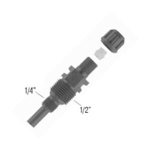 Stenner Pumps UCDBINJ Santoprene Injection Check Valve, 1/4 in