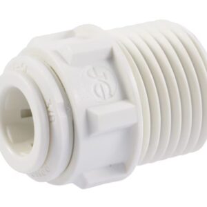 Waterite A6FAB7 Connector Fitting, 3/8 x 1/2 in, OD x NPTF Push-to-Connect, FPT