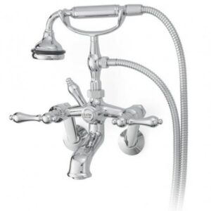 Cheviot 5127-BN Metal Tub Faucet, 8 gpm, 6 in Center, Brushed Nickel, 2 Handles