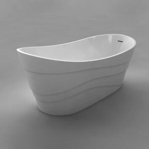 Acritec 46055 Acrylic Bathtub, Oval, White