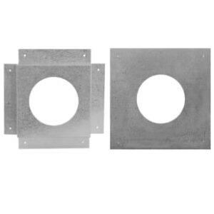 Belvent Manufacturing 110415 Gas Vent Firestop Spacer, 4 in ID, Aluminum Inner/Galvanized Steel Outer