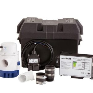 Little Giant® 506406 SPBS-10HF SPBS Series Battery Backup Sump Pump, 42 gpm, 1-1/2 in Outlet, 1 Phase, Plastic, 115 VAC