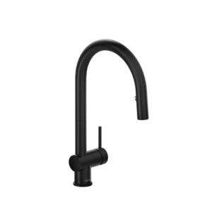 Riobel AZ201BK Azure Pulldown Kitchen Faucet, 1.5 gpm, Black, 1 Handle, 1 Faucet Hole
