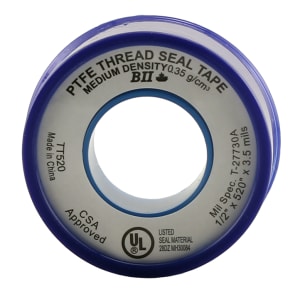 Boshart Industries TT520-DLX Thin Teflon Tape, 520 in L x 1/2 in W x 0.004 in THK, PTFE, White