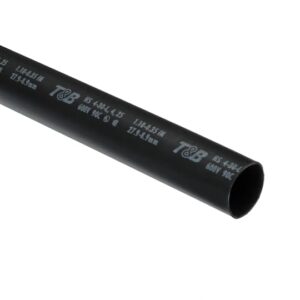 Shrink-Kon® HS4-30-4 HS Heavy Wall Heat Shrinkable Tubing, 8.9 mm ID Expanded, 27.9 mm ID Recovered, 3 mm THK Wall Recovered, 5 in L, Cross-Linked Polyolefin	, Black