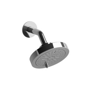 RiobelPRO® P366C Riobel Cross Collection 2-Jet Shower Head With Arm, 1.5 gpm Min, 2 gpm Max Flow, 2 Spray Patterns, Chrome