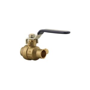 Boshart Industries 082WDC-07NL CXC Brass Ball Valve With Drain, 3/4 in, 600 psi, Forged Brass Body, Full Port