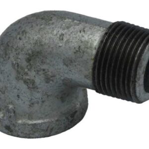 CB Supplies 452009000 Galvanized 90 deg Street Elbow, 1/8 in, M x F, Malleable Iron