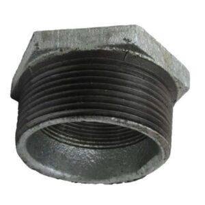CB Supplies 452037422 Galvanized Reducing Hex Bushing, 4 in x 3 in, M x F, Malleable Iron