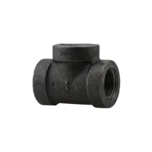 Boshart Industries BL3T-03 Black Malleable Iron Tee, 3/8 in, FPT, 300 lb