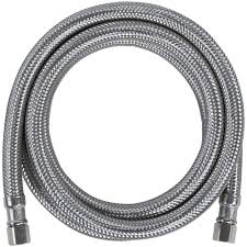 LynCar 55532 Ice Maker Supply Line, 36 in, Stainless Steel, Braided