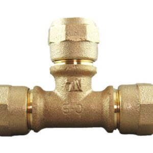 CAMBRIDGE BRASS™ 150NL-H4H4 Service Tee, 1 in, CTS, CB x CB x CB Compression, Brass, Lead-Free