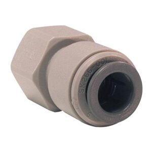 John Guest® CI3208U7S-US Push-Fit Tap Adapter, 1/4 x 7/16 in, Tube OD x Thread UNS, Acetal, Gray