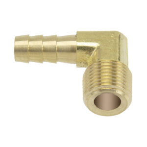 Green Line G21B90-050-050 Hose Barb, 1/2 in, 90 deg Elbow, Brass