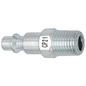 Green Line CP21 Industrial Interchange Nipple With Pipe Thread, 1/4 in, Zinc Plated Steel