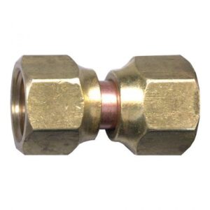 Fairview 34-6 Flare Tube Swivel Coupling, 3/8 in, 45 deg SAE Female Flare Tube, Brass