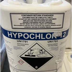 ClearTech SH1220 Sodium Hypochlorite (Chlorine), 12% NSF, 20L Returnable Carboy (Carboy Deposit Extra)