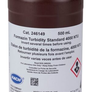 Hach® 246149 Formazin Turbidity Standard, 4000 NTU Turbidity, 500 mL